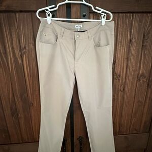 PETER MILLAR / CROWN SPORT EB66 Performance Five-Pocket Pant 22 KHAKI 34/32. NWT